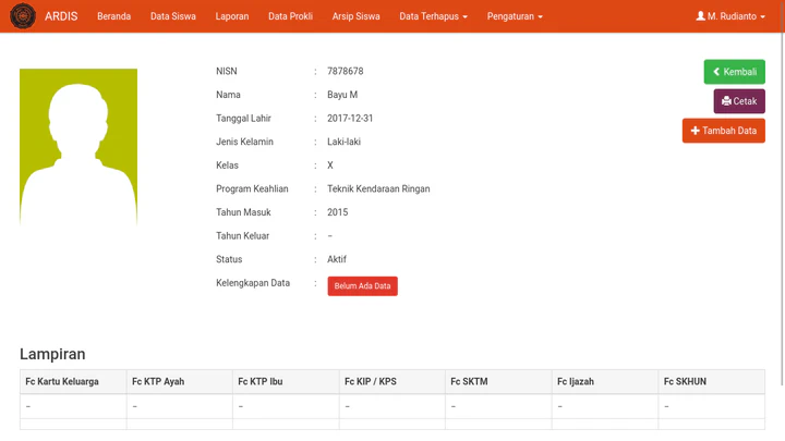 Ardis detail siswa