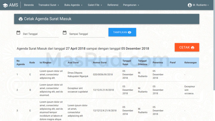 Ams agenda surat