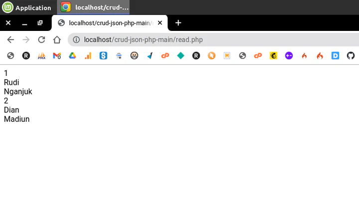 Crud JSON php read