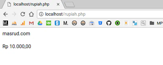 Format rupiah php 1