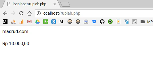 Format rupiah php 1