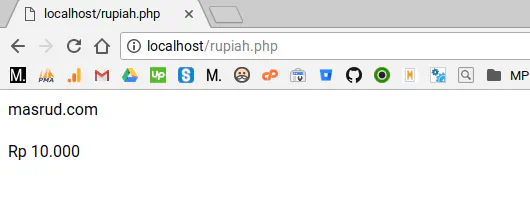 Format rupiah php 2