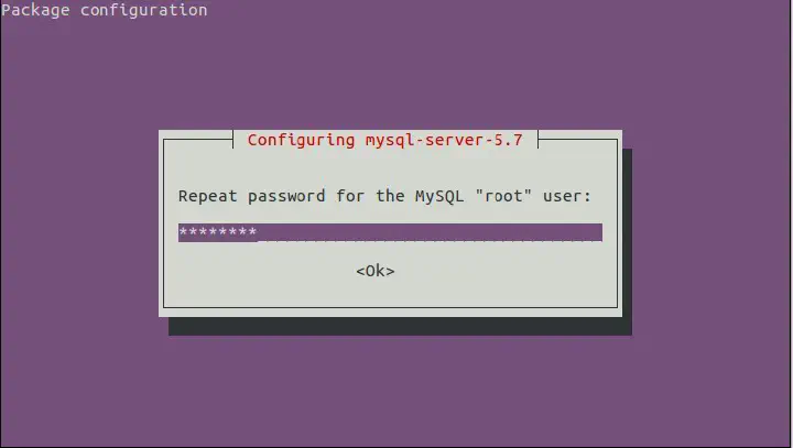 Confirm root password mysql server