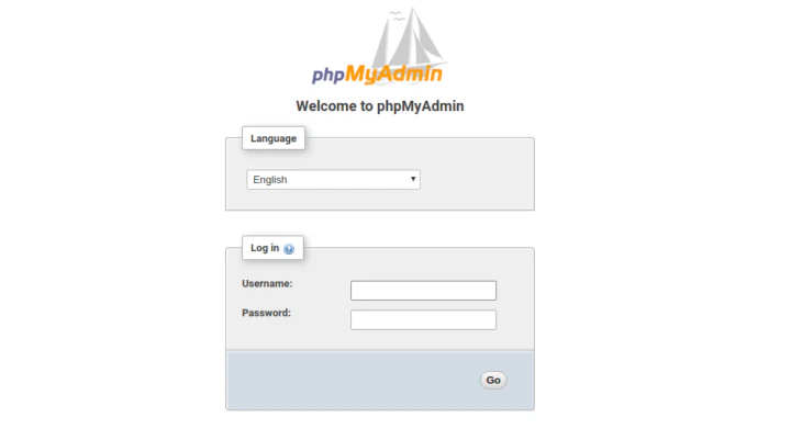 Phpmyadmin login