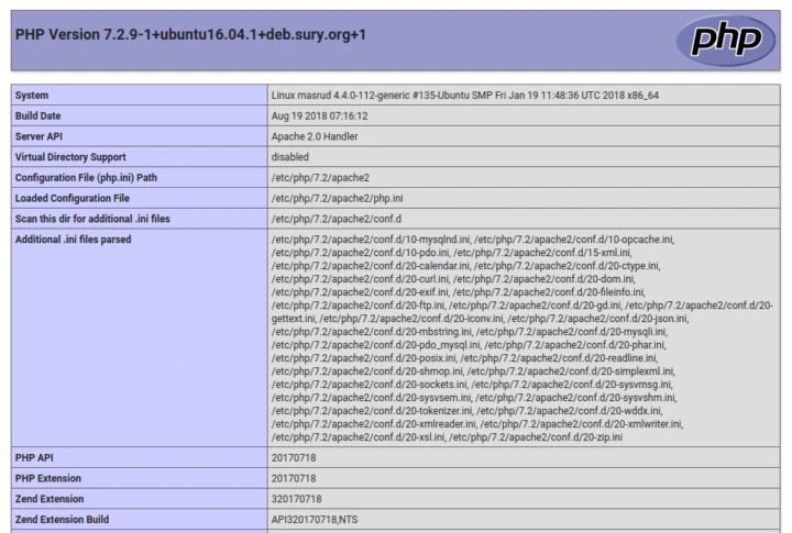 Phpinfo