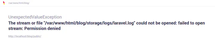 Laravel storage permission denied