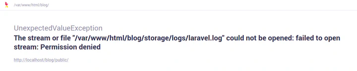 Laravel storage permission denied